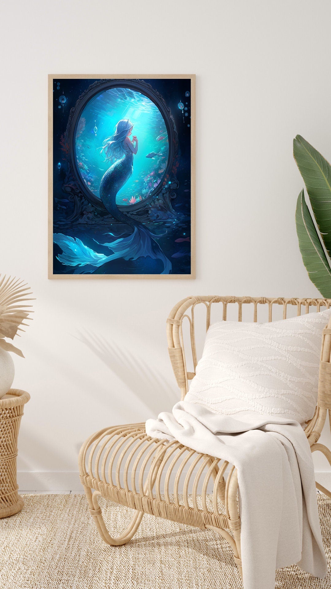 Enchanted Mermaid Art Print - Frame Not Included