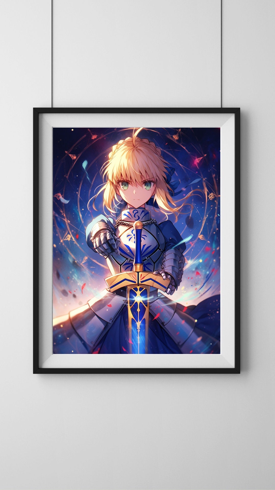 The Knight of Destiny Art Print, Anime Poster, Waifu, Kawaii