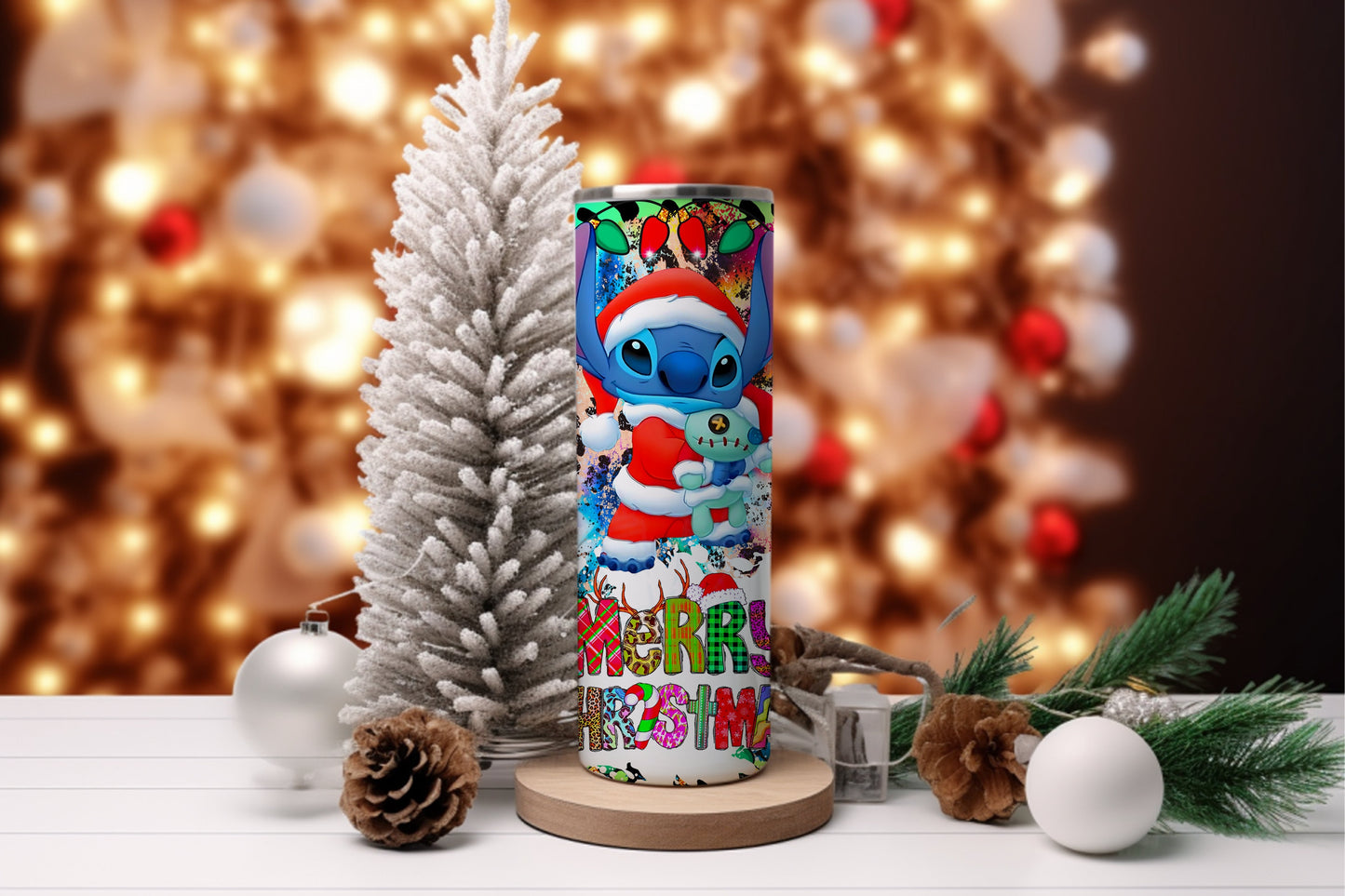 Adorable Alien Christmas 20oz Tumbler - Customizable Cute Character-Themed Travel Cup - Perfect Gift for Whimsical Design Enthusiasts