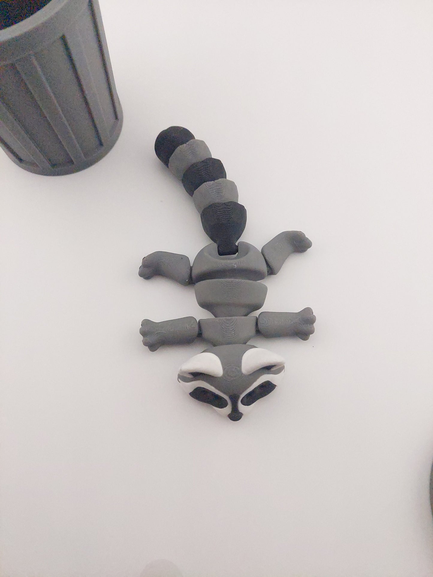 1 Articulated Racoon Trash Panda - 3D Printed Fidget Fantasy Creature - Authorized Seller