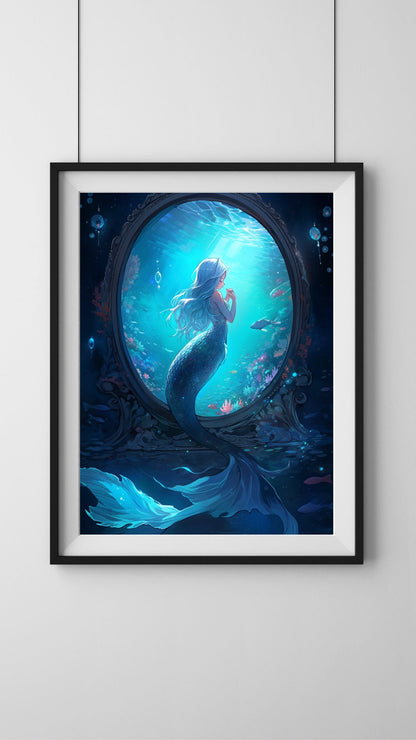 Enchanted Mermaid Art Print - Frame Not Included