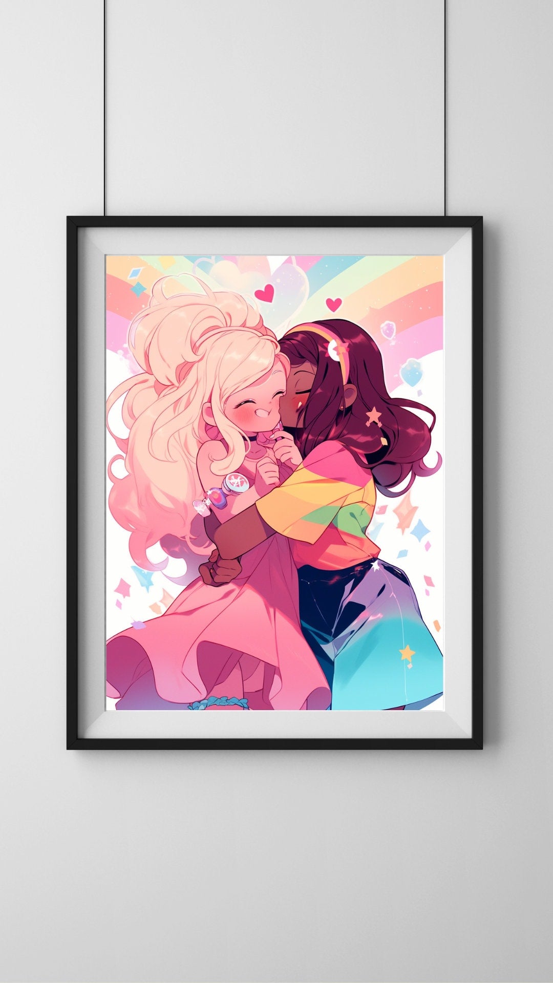Celebration of Love: The Joyful Embrace Art Print