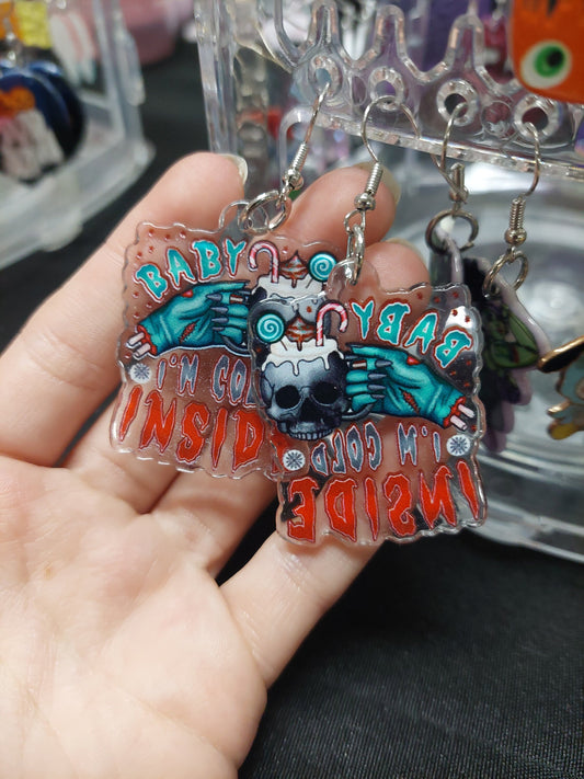 Baby I'm cold Inside Earrings with a Spooky Twist Earrings