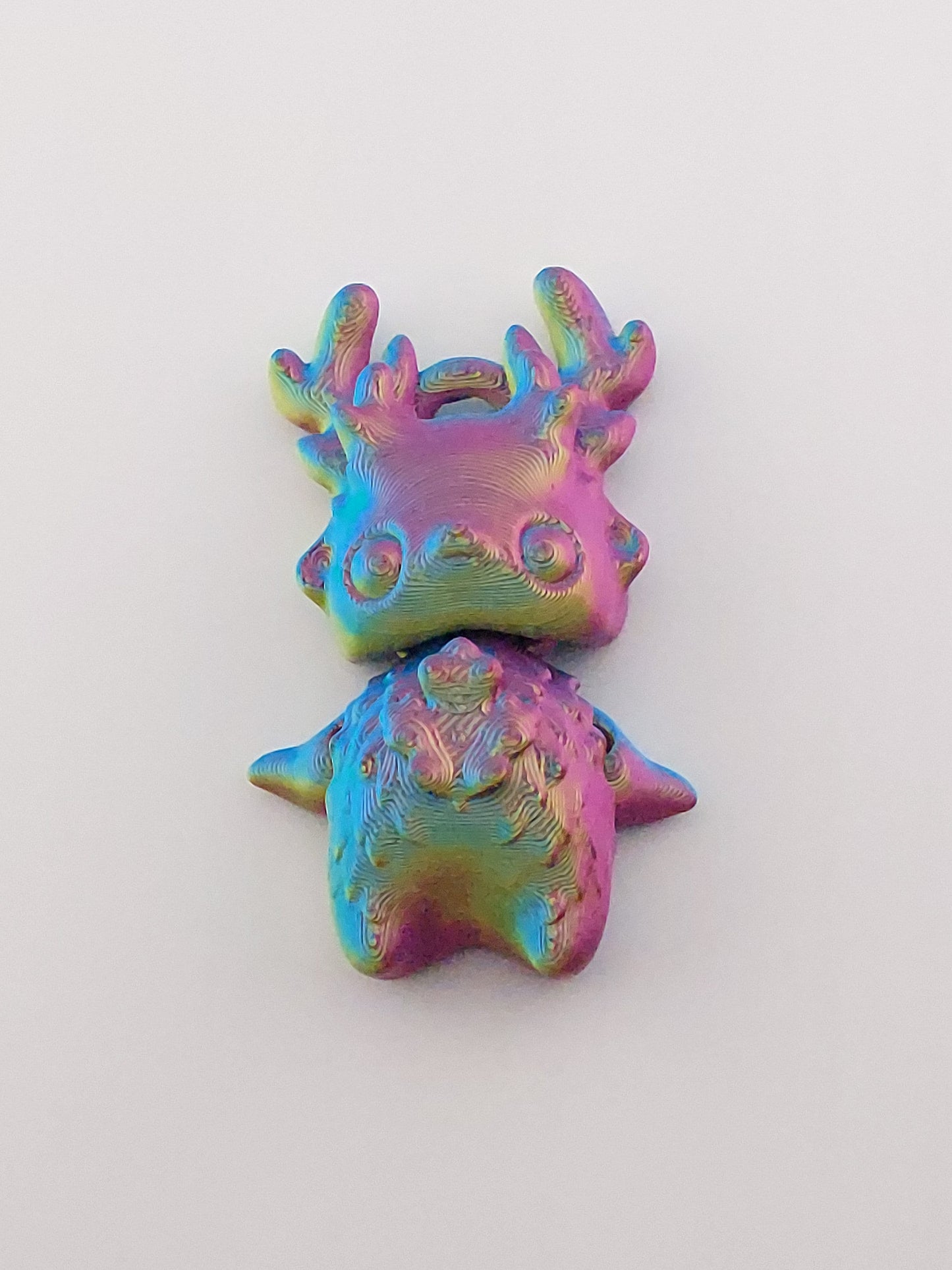 1 Articulated Forest Deer Pixie -- Keychain Decor Gift - 3D Printed Fidget Fantasy Creature - Customizable Colors - Authorized Seller