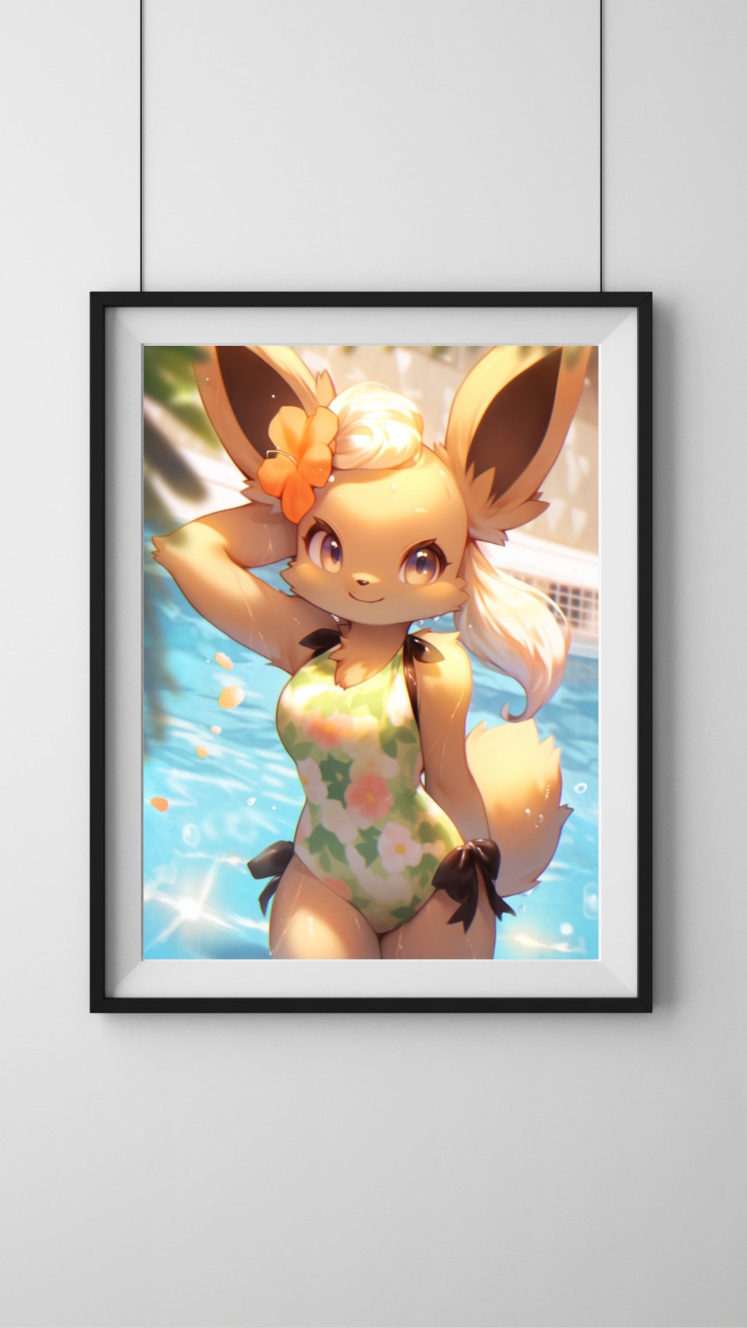 Adorable Evolution-Themed Swimsuit Print Art