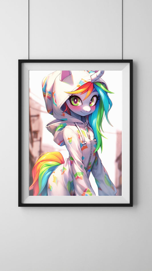 Colorful Pegasus Character Art Print