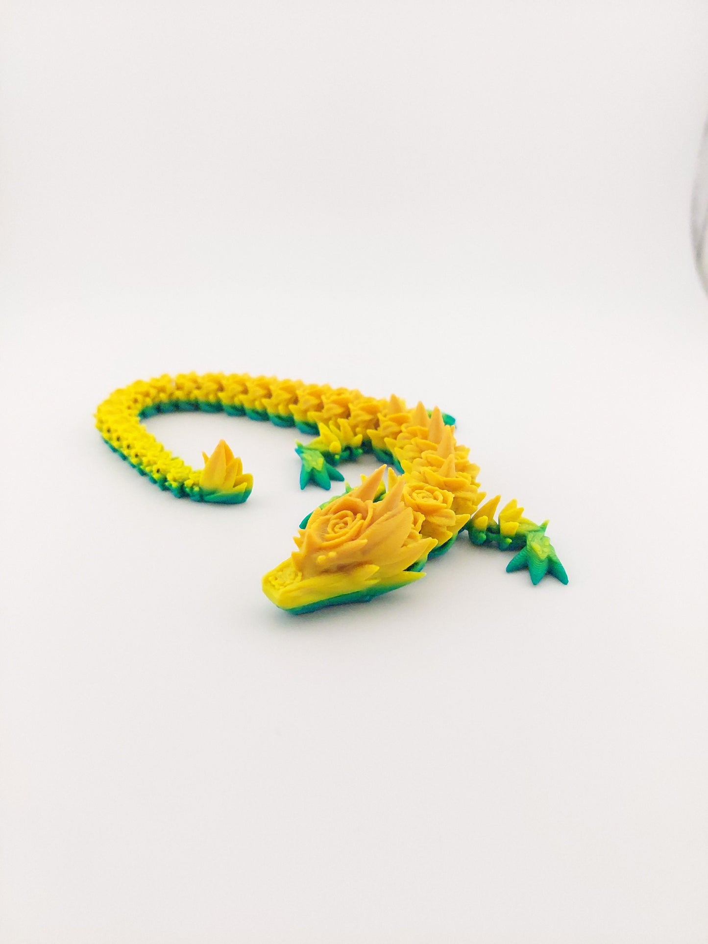 12 Inch Rose Dragon And Matching Egg! - Sensory Stress Fidget - Articulated - Cinderwing3d - 3D Printed Dragon - Unique Gift