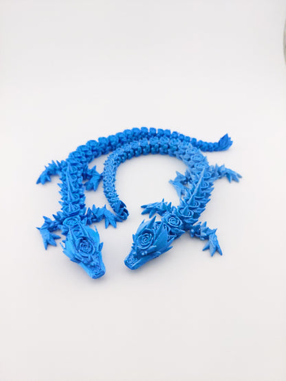 Articulated Rose Dragon - Flexible Sensory Toy - Unique Gift