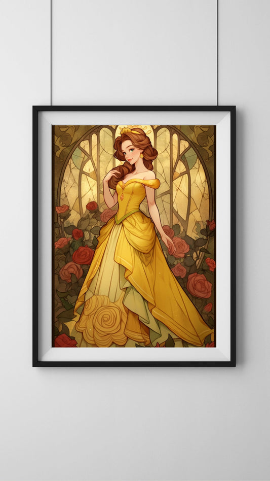 Golden Gown Art Print Wall Decor