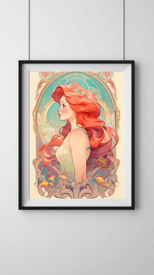 Enchanted Sea Maiden Art Print Wall Decor