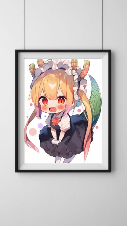 Mystical Dragon's Art Print, Anime Poster, Waifu, Anime Print