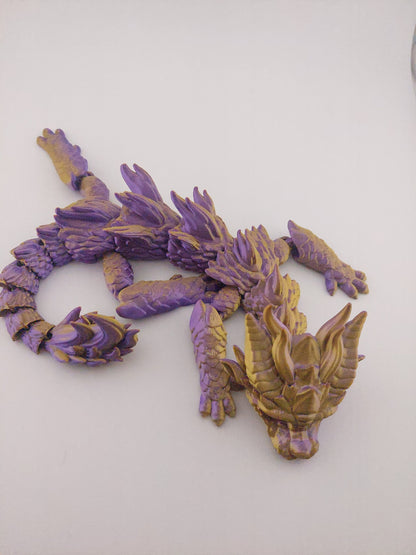 1 Articulated Baby Dragon - 3D Printed Fidget Fantasy Creature - Customizable Colors