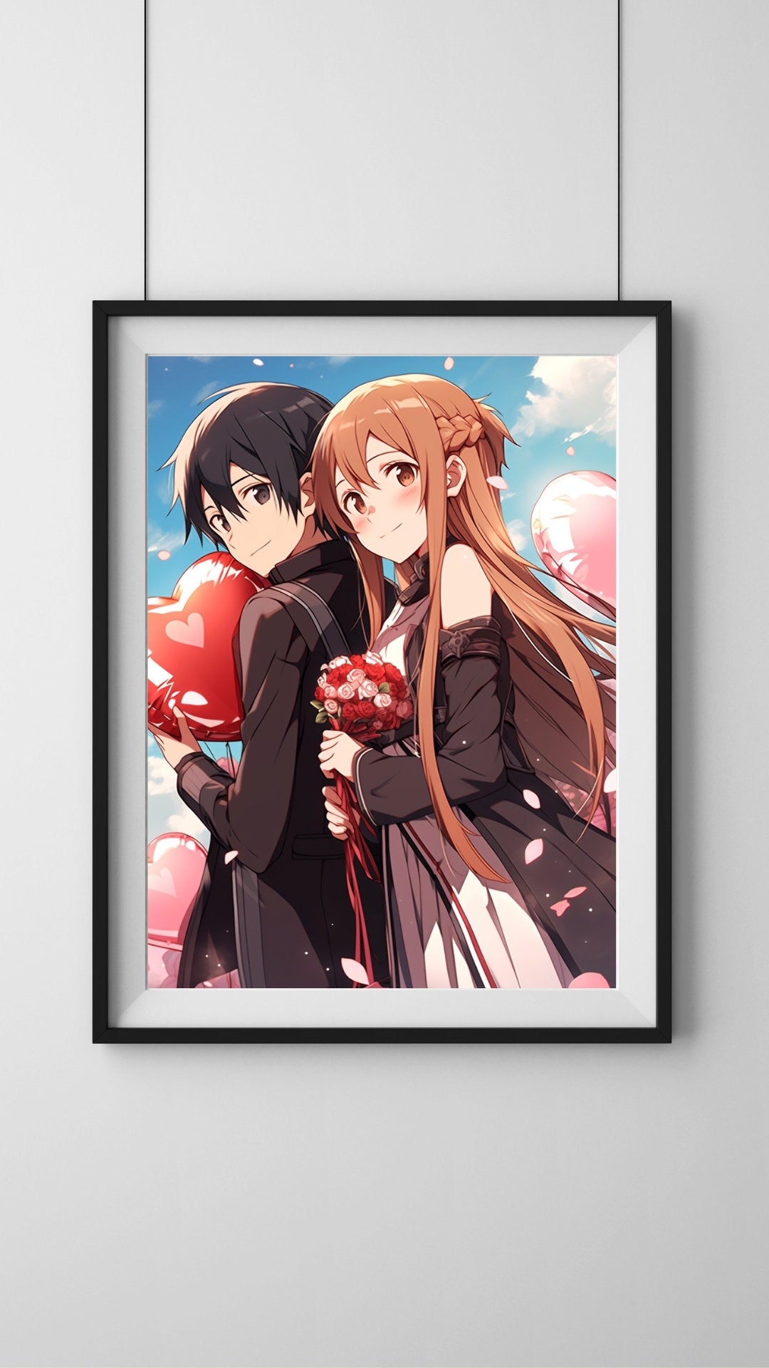 Eternal Bond - Romantic Anime Couple Valentine's Art Print