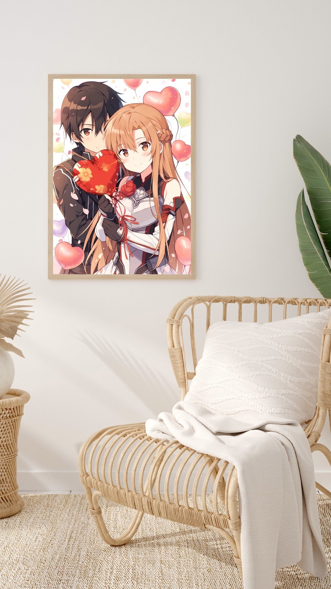 Eternal Bond - Romantic Anime Couple Valentine's Art Print