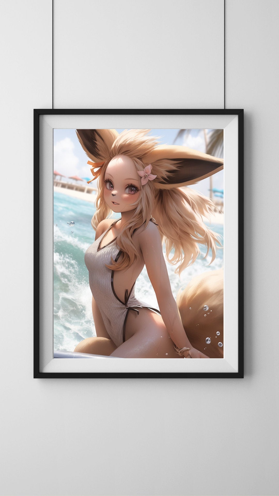 Adorable Evolution-Themed Swimsuit Print Art