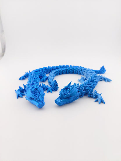 12 Inch Rose Dragon And Matching Egg! - Sensory Stress Fidget - Articulated - Cinderwing3d - 3D Printed Dragon - Unique Gift