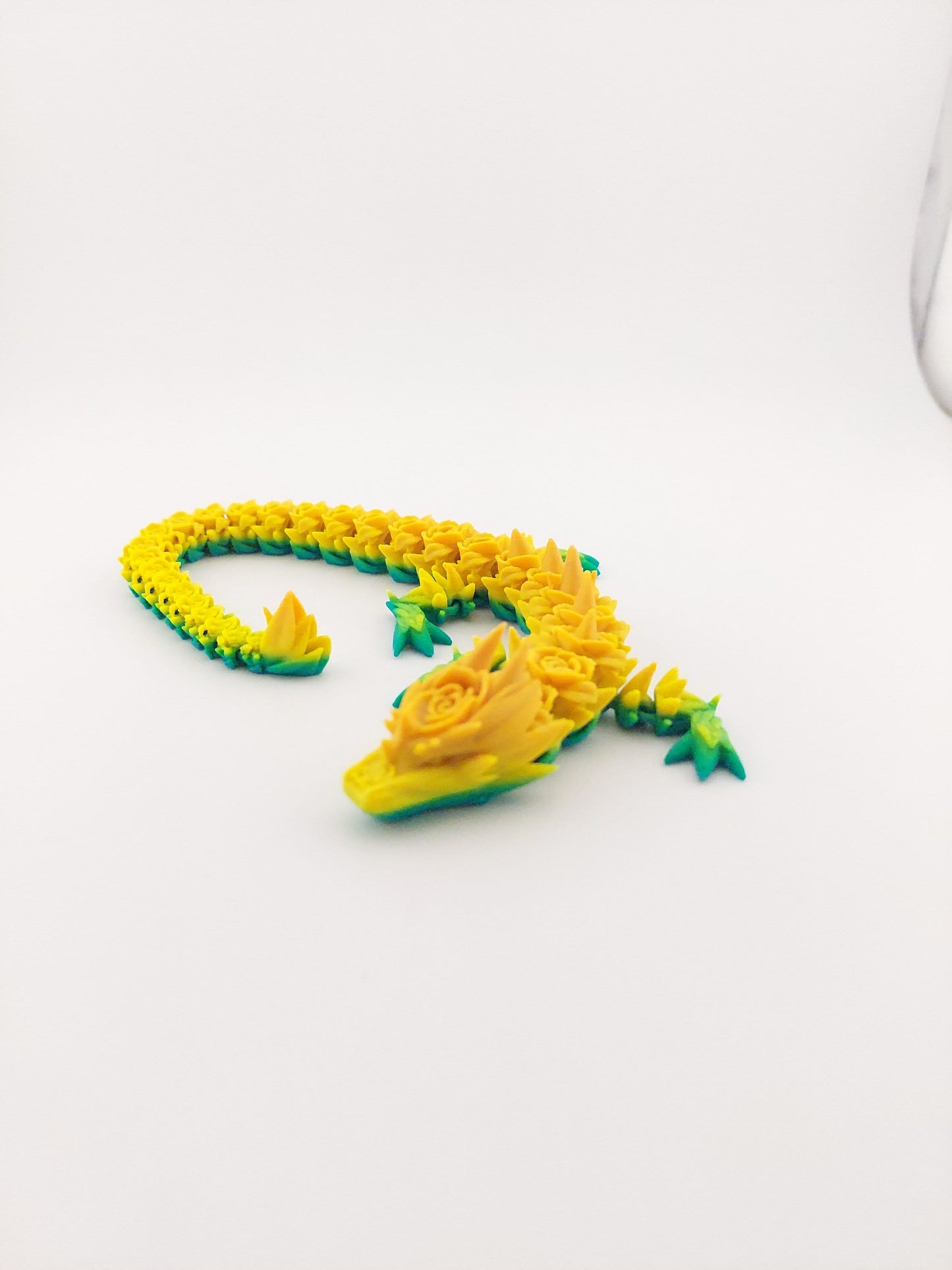 Articulated Rose Dragon - Flexible Sensory Toy - Unique Gift