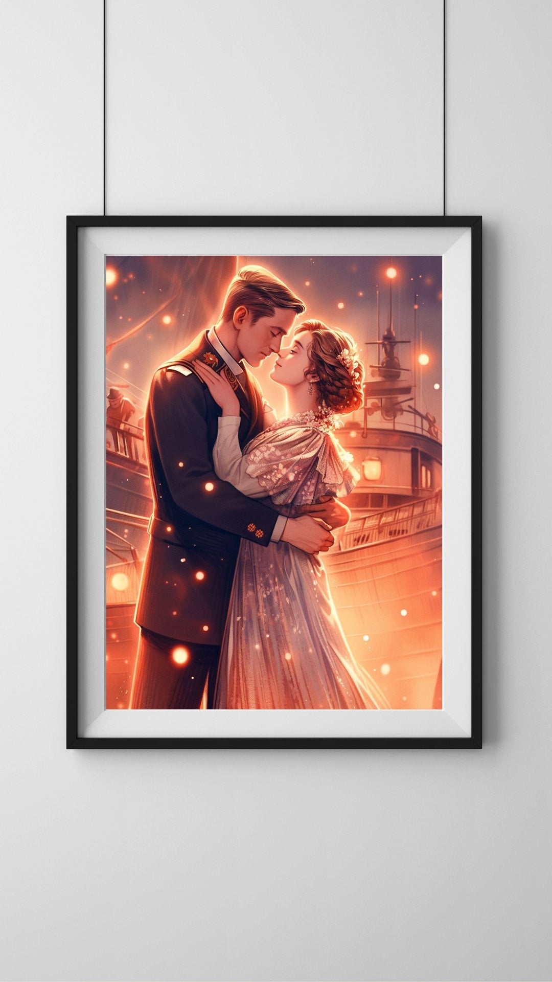 Eternal Embrace - Romantic Vintage Shipboard Couple Art Print