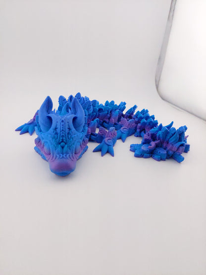 Articulated Lunar Moon Baby Dragon - Flexible Sensory Toy - Unique Gift