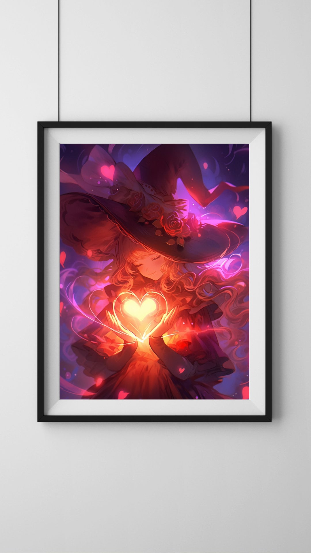 Enchantment Anew: Anime Witch Conjuring Love Art Print