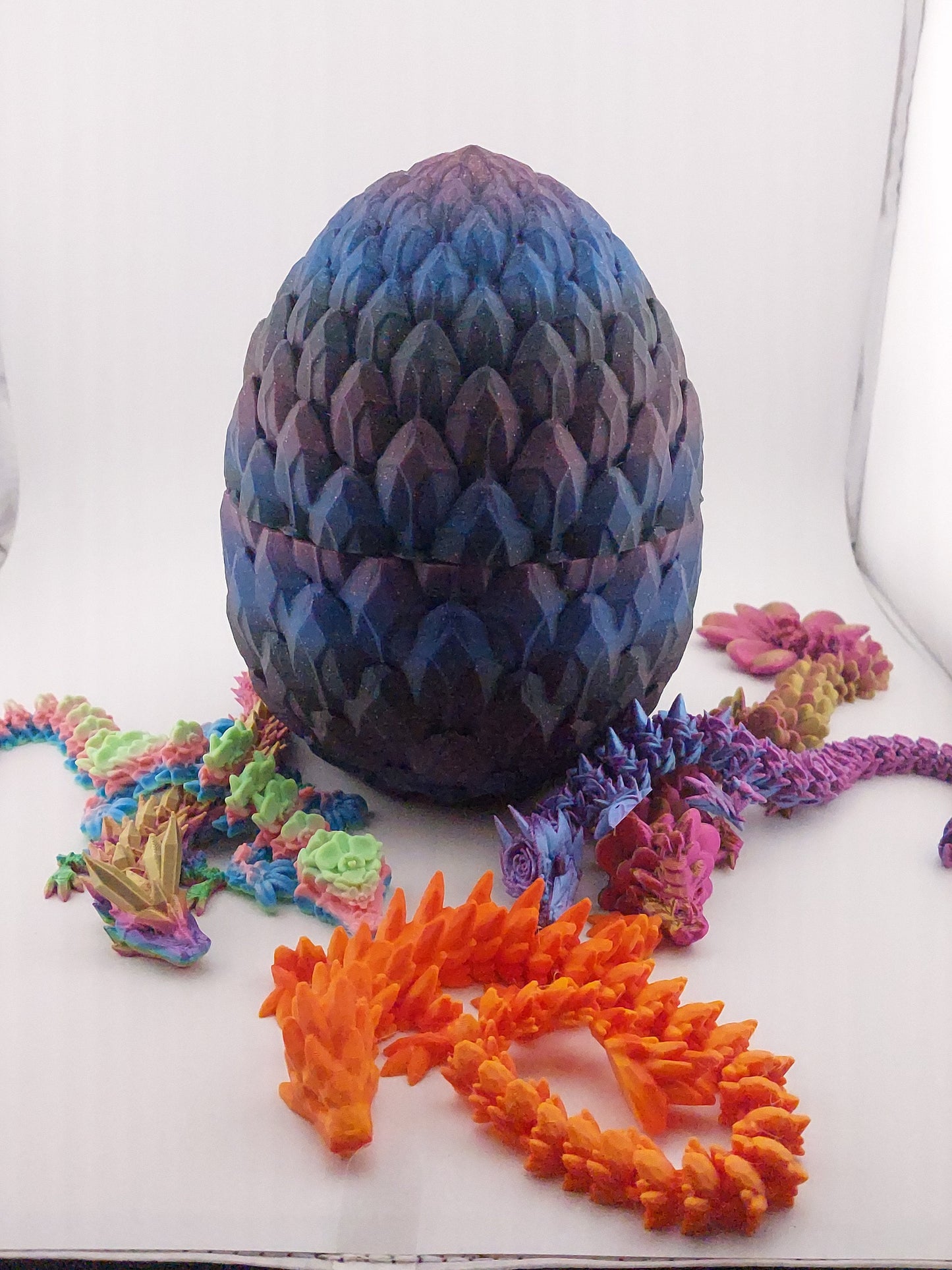 12 Inch 8 Styles of Dragons And Matching Egg! - Sensory Stress Fidget - Articulated - Cinderwing3d - 3D Printed Dragon - Unique Gift