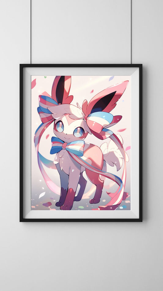 Enchanted Ribbon Creature - Whimsical Fantasy Art Print