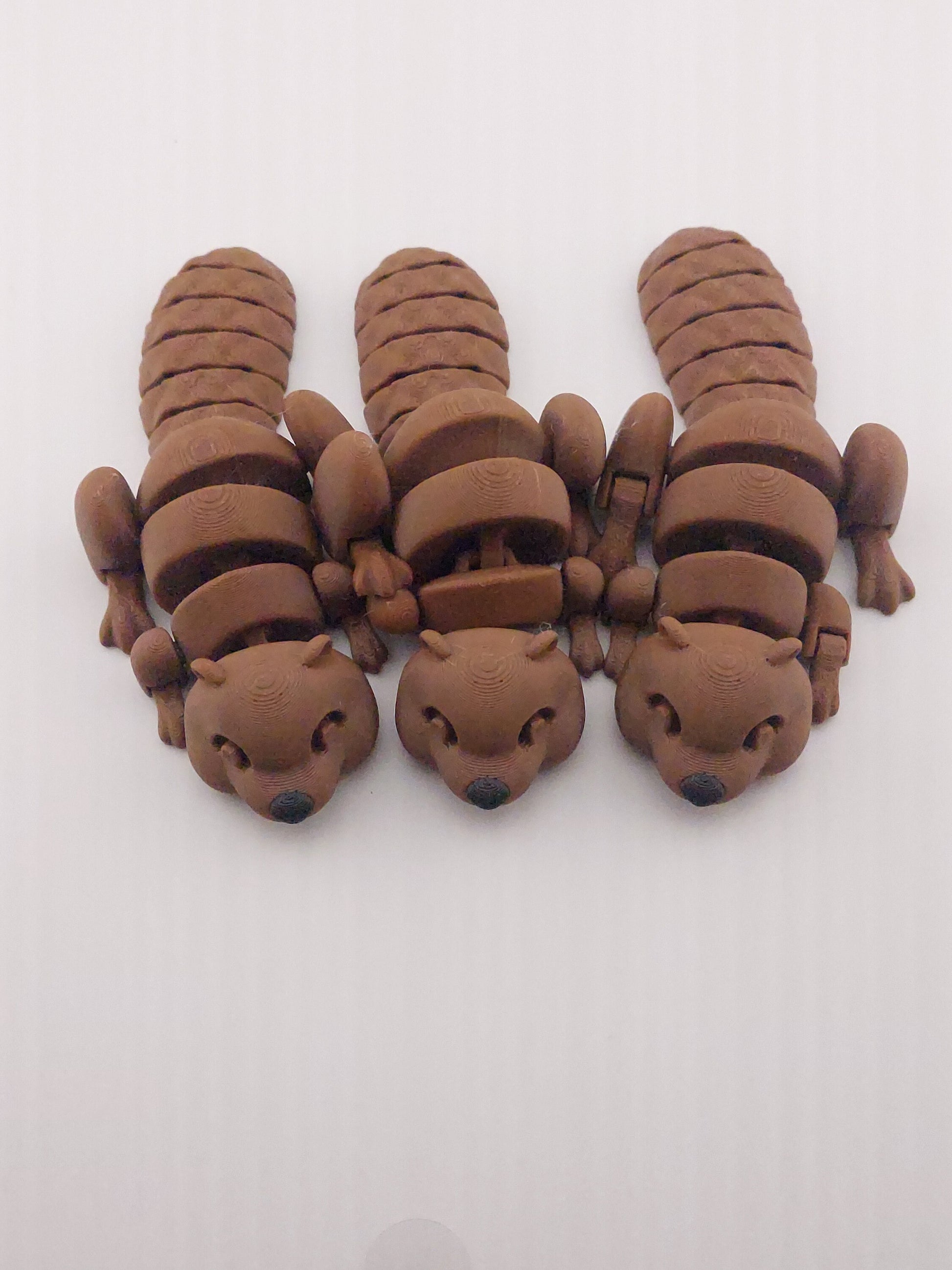 1 Articulated Painted Beaver - 3D Printed Fidget Fantasy Creature