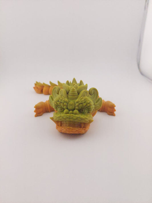 1 Articulated Dragon -- Decor Gift - 3D Printed Fidget Fantasy Creature - Customizable Colors - Authorized Seller