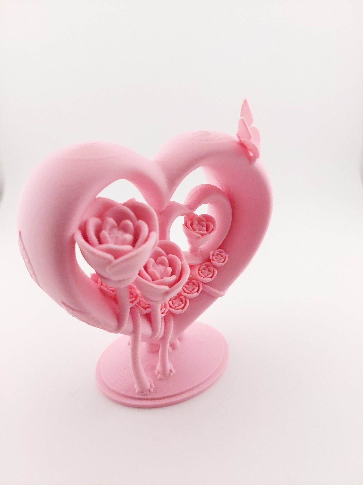 1 Valentine's Heart Figurine -- Decor Gift - 3D Printed Holiday Heart Love - Customizable Colors - Authorized Seller