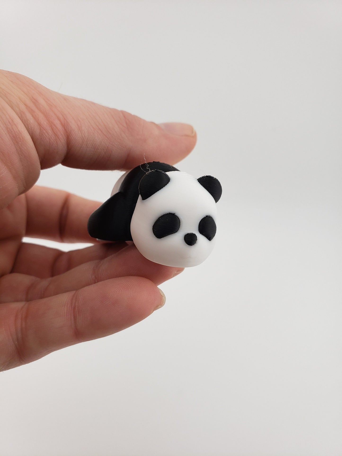 1 Articulated Painted Panda Bear - 3D Printed Fidget Fantasy Creature - Customizable Colors