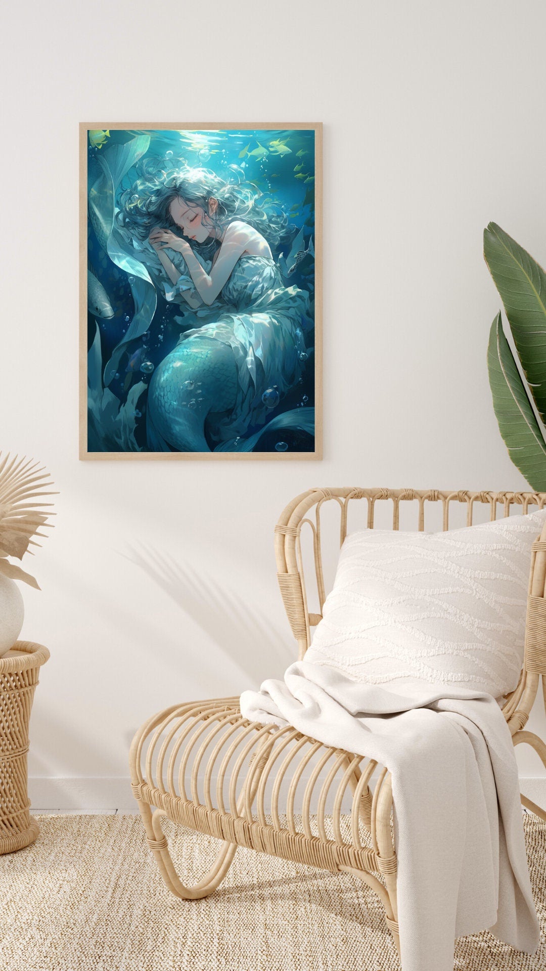 Enchanted Mermaid Art Print - Frame Not Included