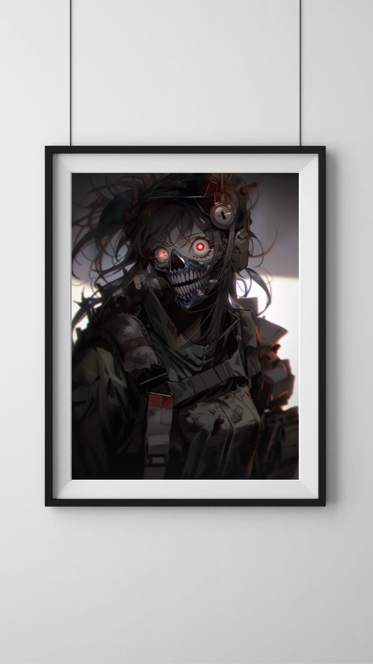 Post-Apocalyptic Warrior Art Print, Manga-Inspired Home Decor, Anime Art Print