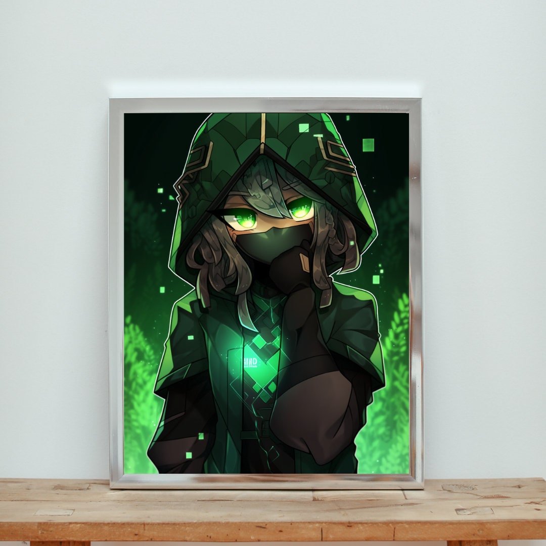 Enigmatic Guardian: Digital Art Print, 11x17 inches, Video Game Poster