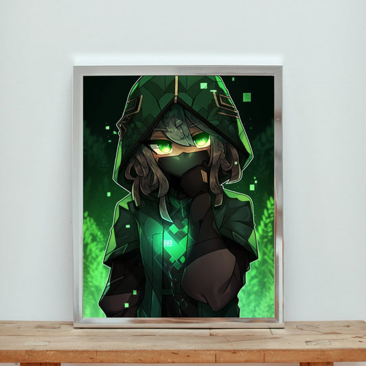 Enigmatic Guardian: Digital Art Print, 11x17 inches, Video Game Poster