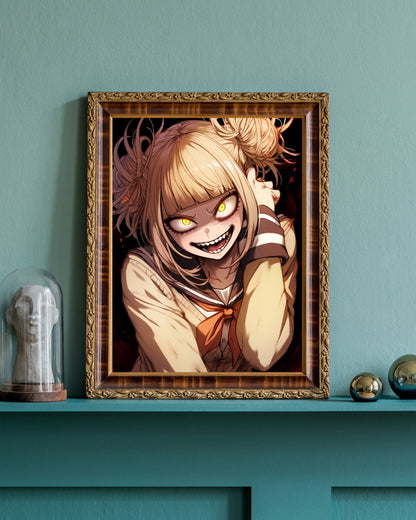 Scheming Shadows: A Villain's Portrait, Art Print, Anime Poster, Waifu, Anime Art