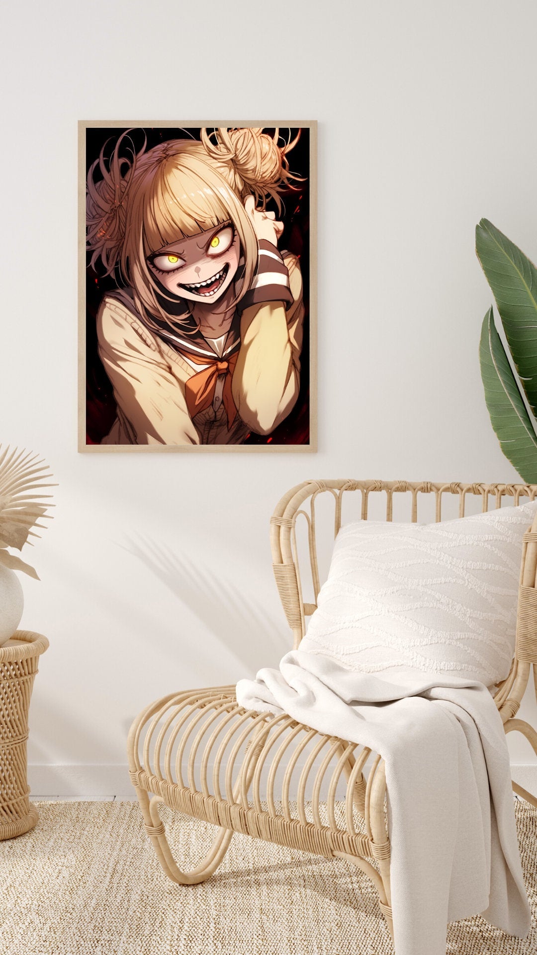 Scheming Shadows: A Villain's Portrait, Art Print, Anime Poster, Waifu, Anime Art