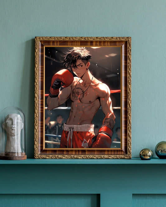 Contender's Spirit Art Print - Sexy Husbando - Anime Action - Wall Decor