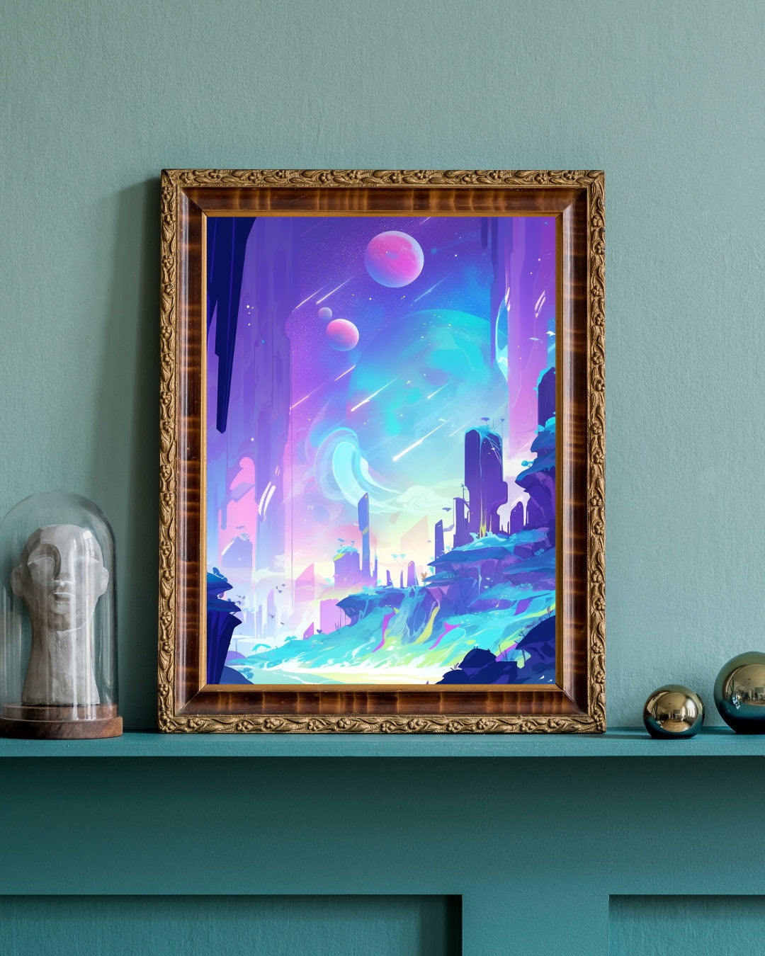 Celestial Metropolis - Original Poster - Artwork - Illustration Print Wall Art - Home Decor