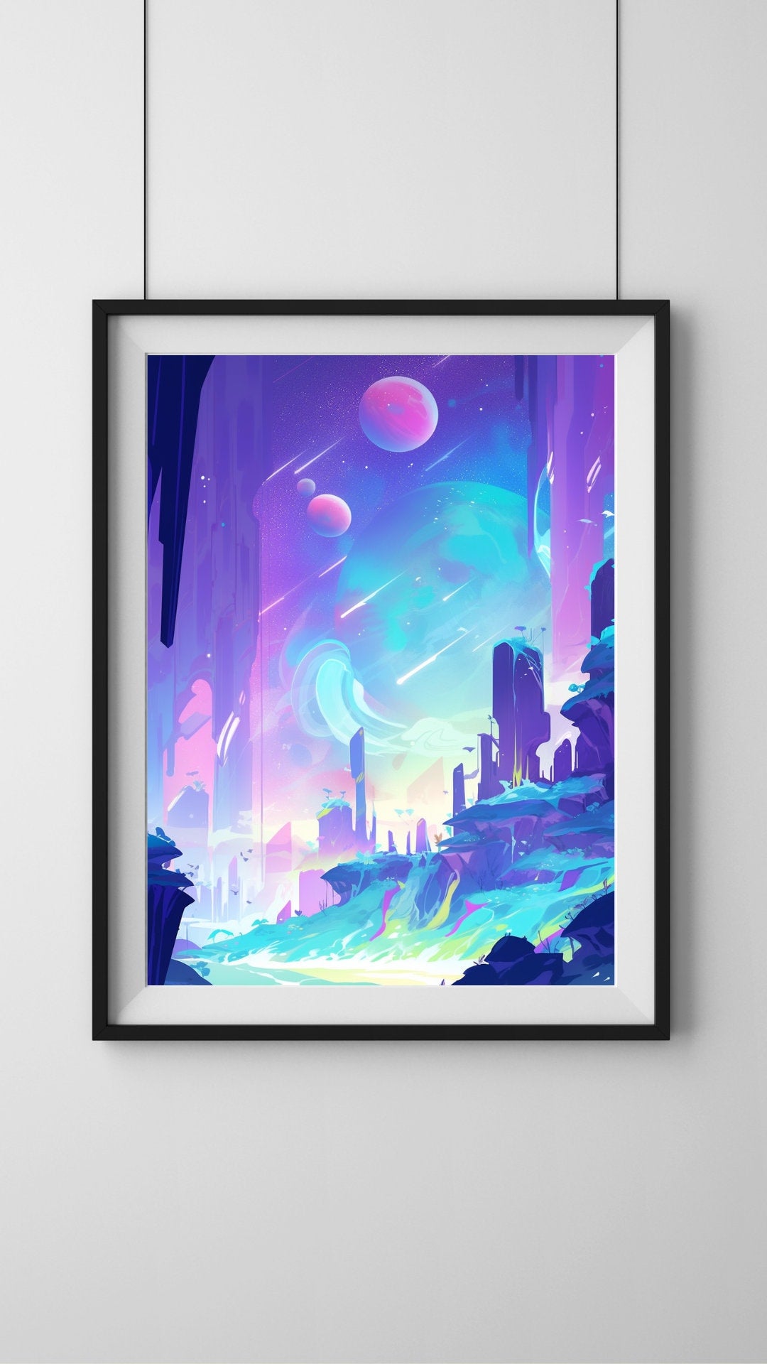 Celestial Metropolis - Original Poster - Artwork - Illustration Print Wall Art - Home Decor