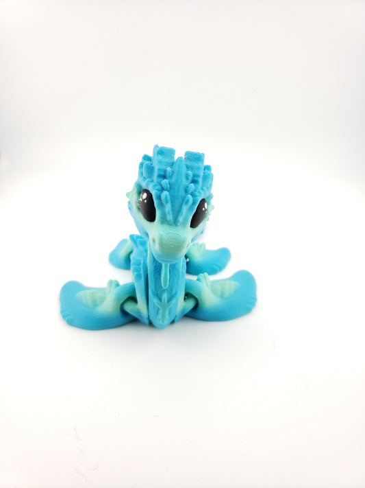 Lochness Monster Lagoona - Sensory Stress Fidget - Articulated - Cinderwing3d - 3D Printed Dragon - Unique Gift