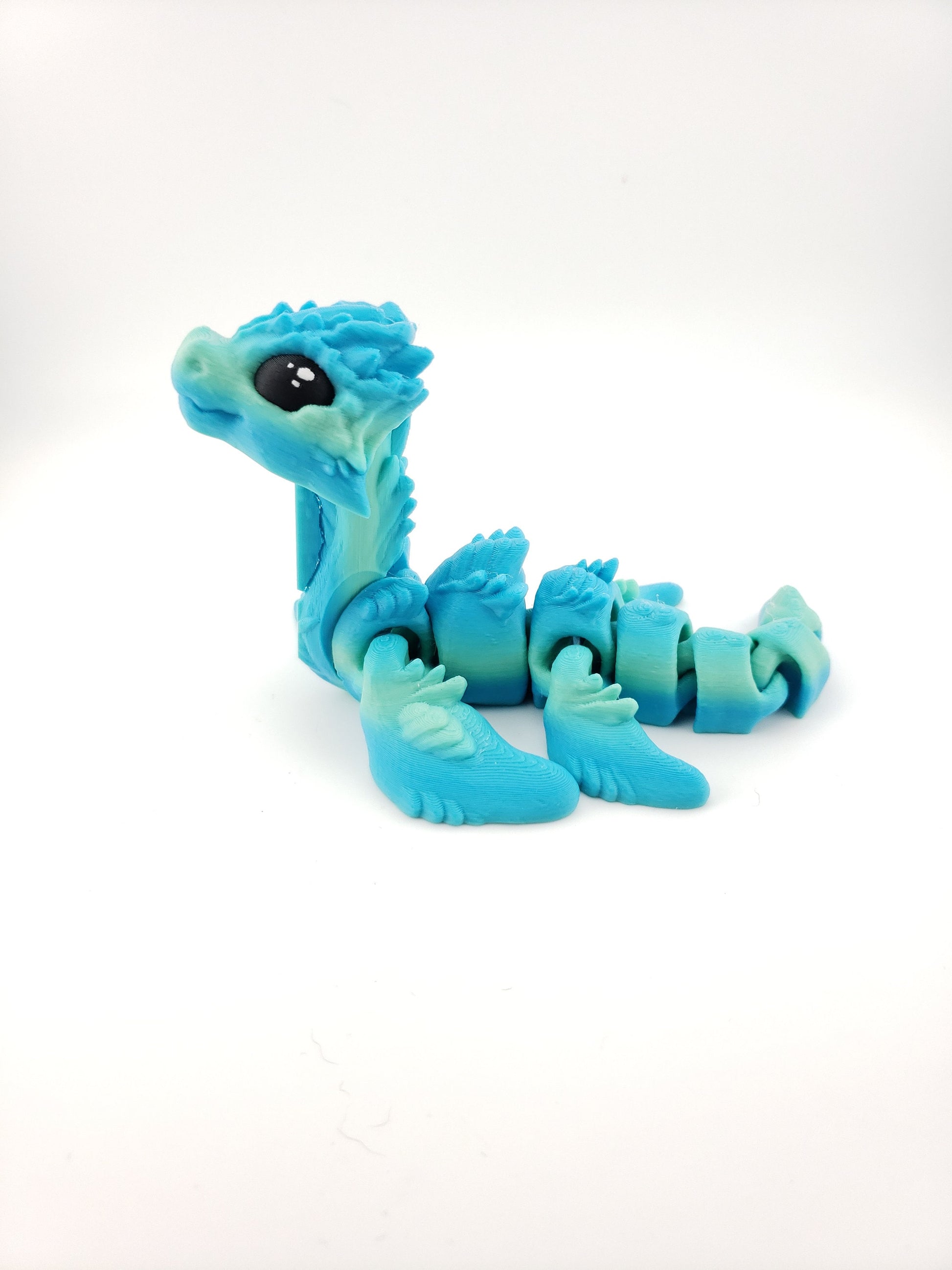 Lochness Monster Lagoona - Sensory Stress Fidget - Articulated - Cinderwing3d - 3D Printed Dragon - Unique Gift