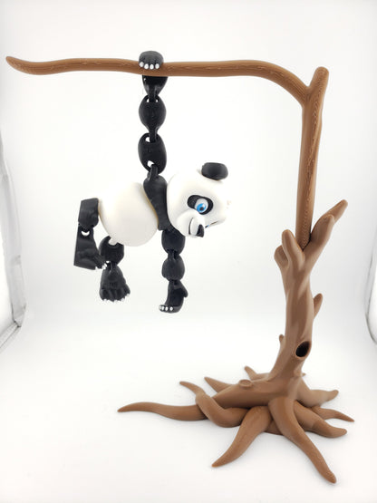 Hanging Panda and Tree - Sensory Stress Fidget - Articulated - Flexi Toonz Factory - 3D Printed Dragon - Unique Gift