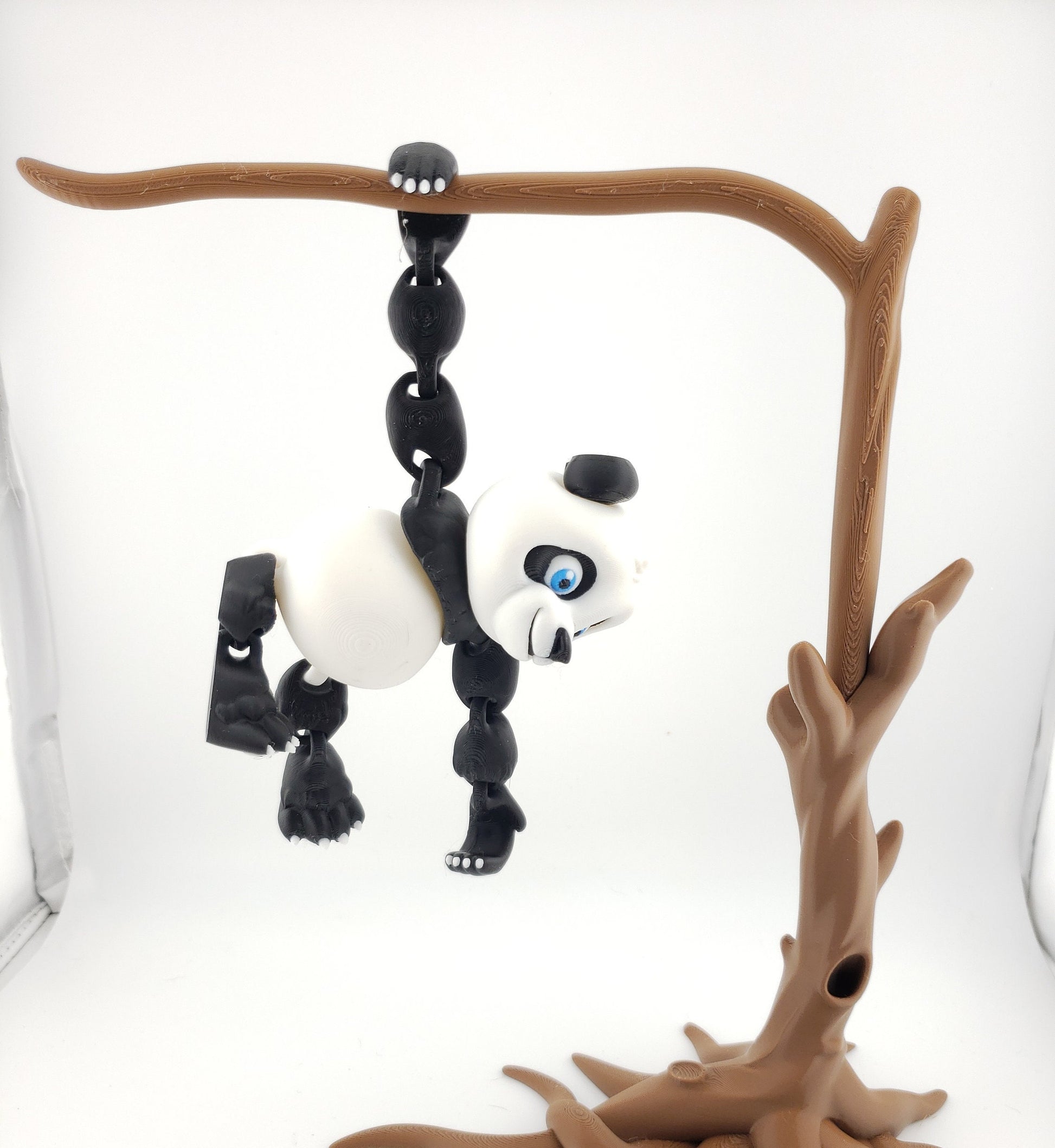 Hanging Panda and Tree - Sensory Stress Fidget - Articulated - Flexi Toonz Factory - 3D Printed Dragon - Unique Gift