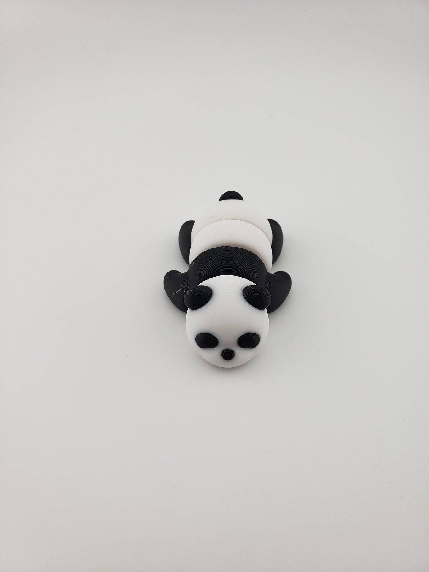 1 Articulated Painted Panda Bear - 3D Printed Fidget Fantasy Creature - Customizable Colors