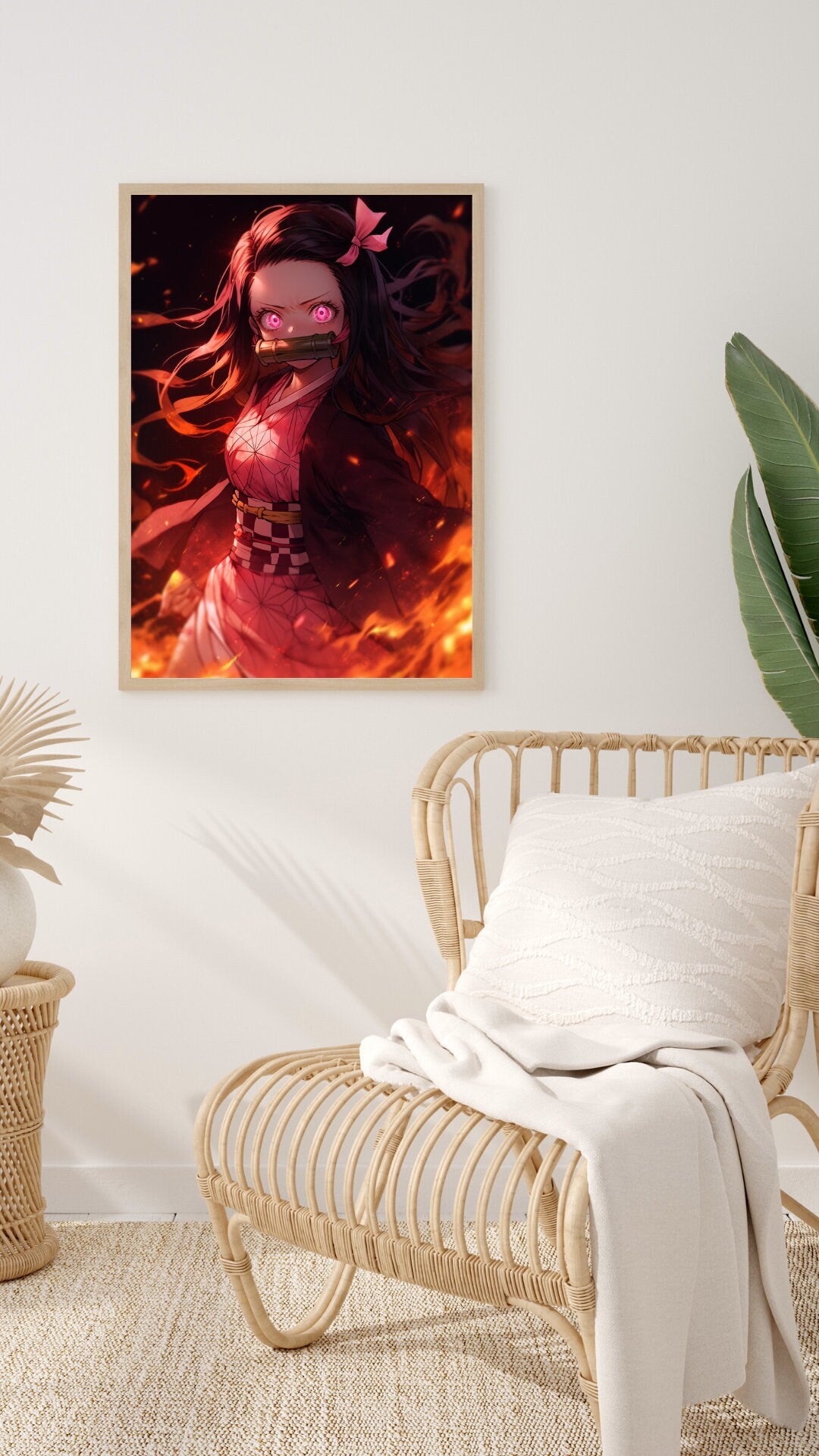 Inferno's Embrace: The Fierce Spirit Art Print