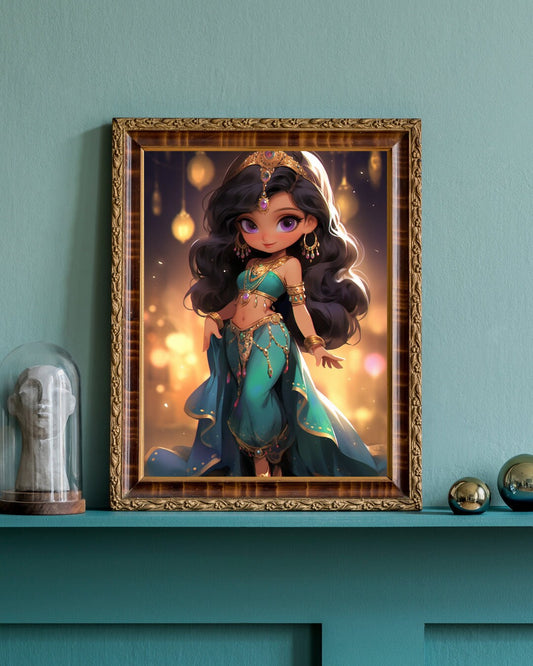 Midnight Oasis: The Princess of Dreams Art Print