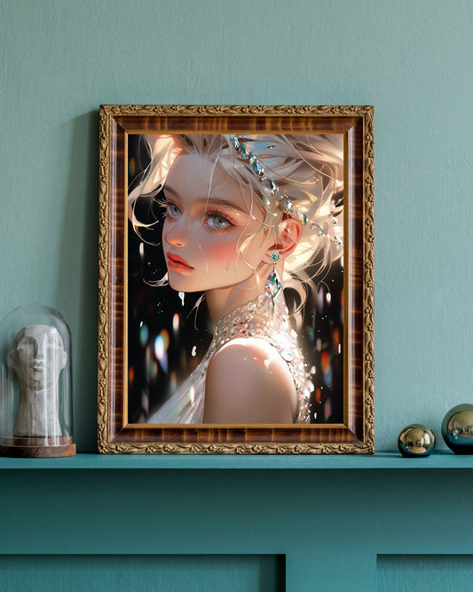 Diamond Dreams: The Ethereal Elegance Art Print