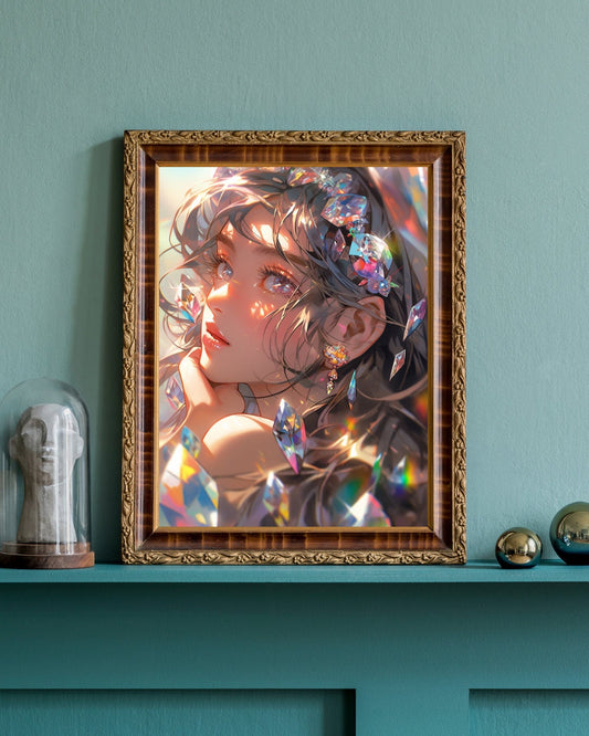 Refraction of Splendor: The Lustrous Vision Art Print