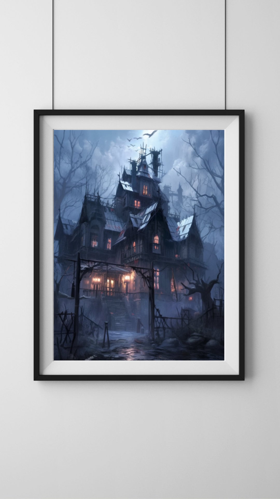 Whispers from the Forgotten Estate, Art Print, Spooky, Scary, Halloween Decor, Vintage