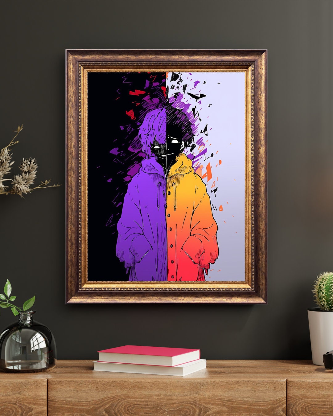 Duality of Emotion Art Print - Original Poster - Artwork - Illustration Print Wall Art - Home Decor - Two Faced - Mental Illness